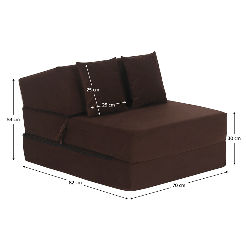 Casa si Gradina - Mobilier - Saltele si somiere - Saltele - Saltea pliabila/fotoliu extensibil, 2 in 1, maro, PELOS - Infinity.ro