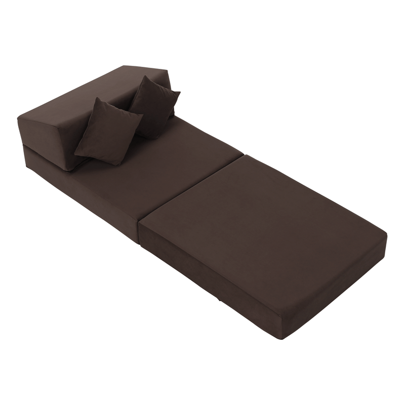 Casa si Gradina - Mobilier - Saltele si somiere - Saltele - Saltea pliabila/fotoliu extensibil, 2 in 1, maro Taupe, PELOS - Infinity.ro