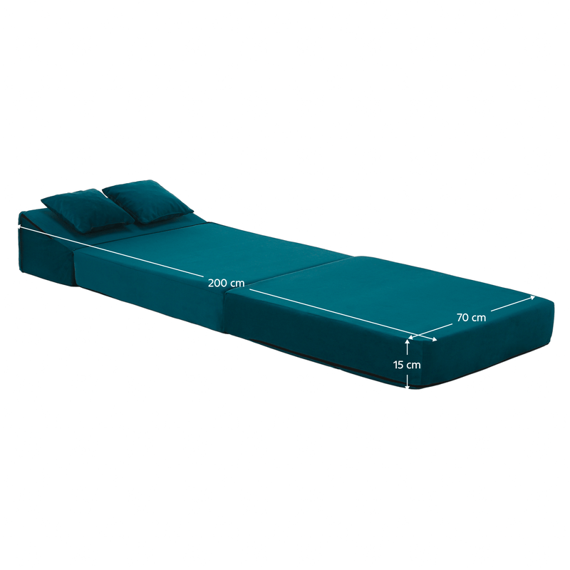 Casa si Gradina - Mobilier - Saltele si somiere - Saltele - Saltea pliabila/fotoliu extensibil, 2 in 1, petrol, PELOS - Infinity.ro