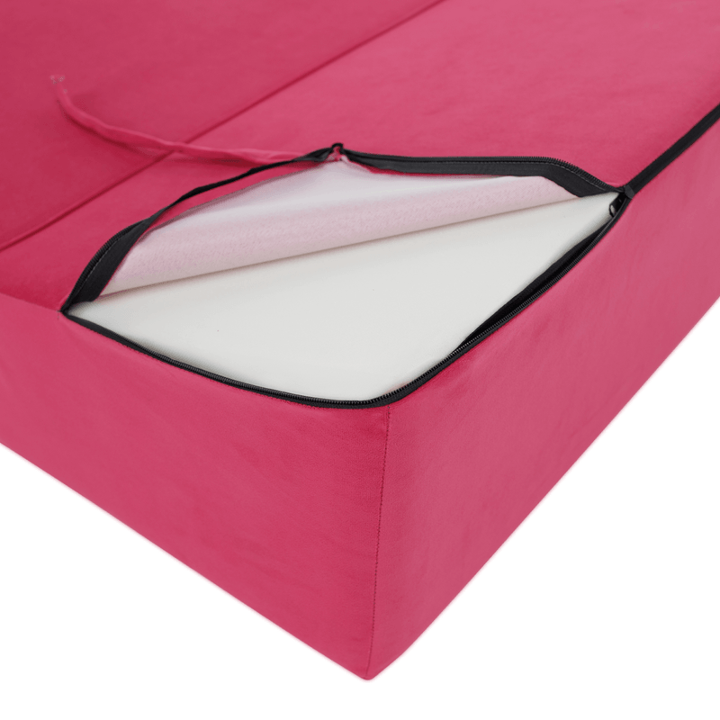 Casa si Gradina - Mobilier - Saltele si somiere - Saltele - Saltea pliabila/fotoliu extensibil, 2in1, roz magenta, PELOS - Infinity.ro