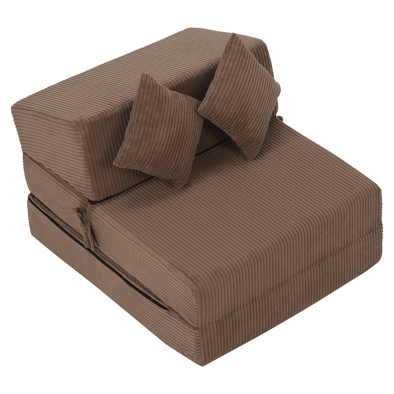 Casa si Gradina - Mobilier - Saltele si somiere - Saltele - Saltea pliabila/fotoliu extensibil, 2 in 1, maro deschis, PELOS - Infinity.ro