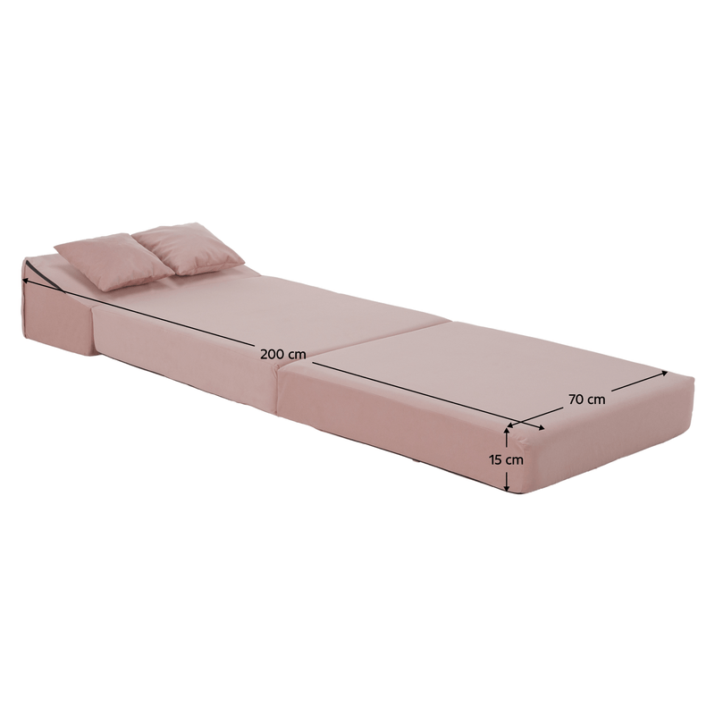 Casa si Gradina - Mobilier - Saltele si somiere - Saltele - Saltea pliabila/fotoliu extensibil, 2 in 1, roz, PELOS - Infinity.ro