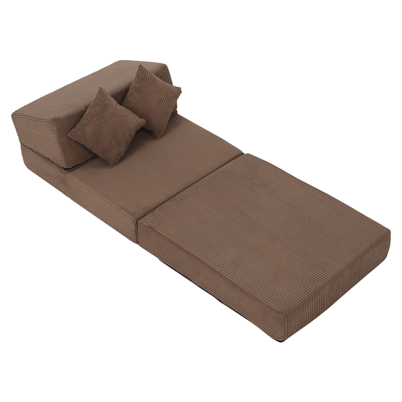 Casa si Gradina - Mobilier - Saltele si somiere - Saltele - Saltea pliabila/fotoliu extensibil, 2 in 1, maro deschis, PELOS - Infinity.ro