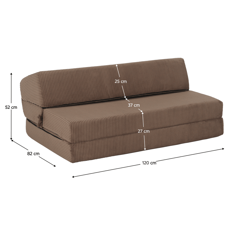 Casa si Gradina - Mobilier - Saltele si somiere - Saltele - Saltea pliabila/fotoliu extensibil, 2 in 1, maro deschis, VEDIS - Infinity.ro