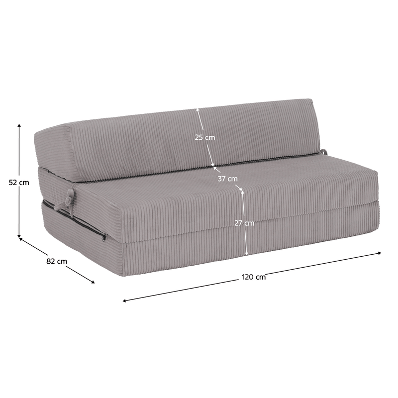 Casa si Gradina - Mobilier - Saltele si somiere - Saltele - Saltea pliabila/fotoliu extensibil, 2 in 1, gri, VEDIS - Infinity.ro