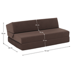 Casa si Gradina - Mobilier - Saltele si somiere - Saltele - Saltea pliabila/fotoliu extensibil, 2 in 1, maro Taupe, VEDIS - Infinity.ro