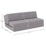 Casa si Gradina - Mobilier - Saltele si somiere - Saltele - Saltea/scaun pliabil, 2 in 1, gri deschis, VEDIS - Infinity.ro