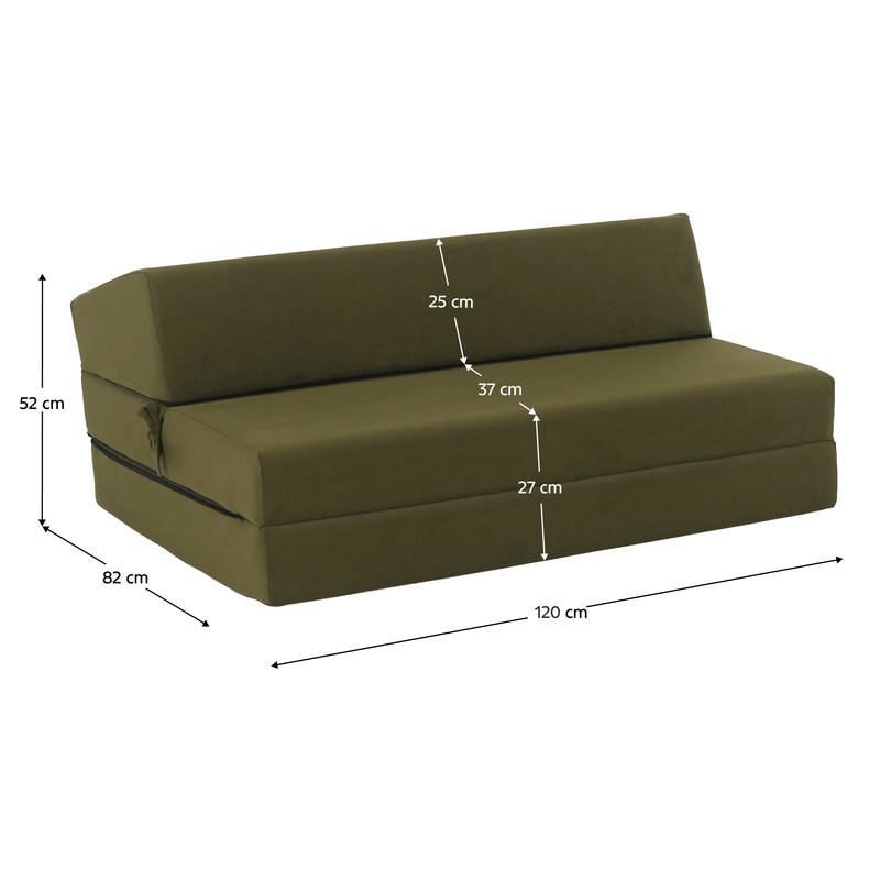 Casa si Gradina - Mobilier - Saltele si somiere - Saltele - Saltea/scaun pliabil, 2 in 1, maslinie, VEDIS - Infinity.ro