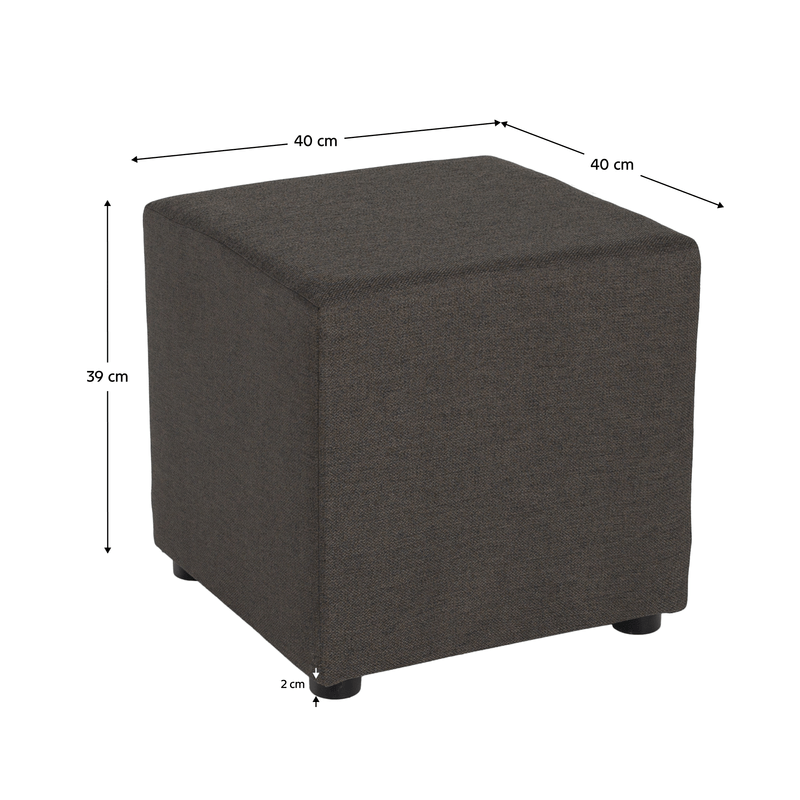Casa si Gradina - Mobilier - Scaune si fotolii - Tabureti - Taburet, tesatura Twist, gri-maro, REGOR - Infinity.ro