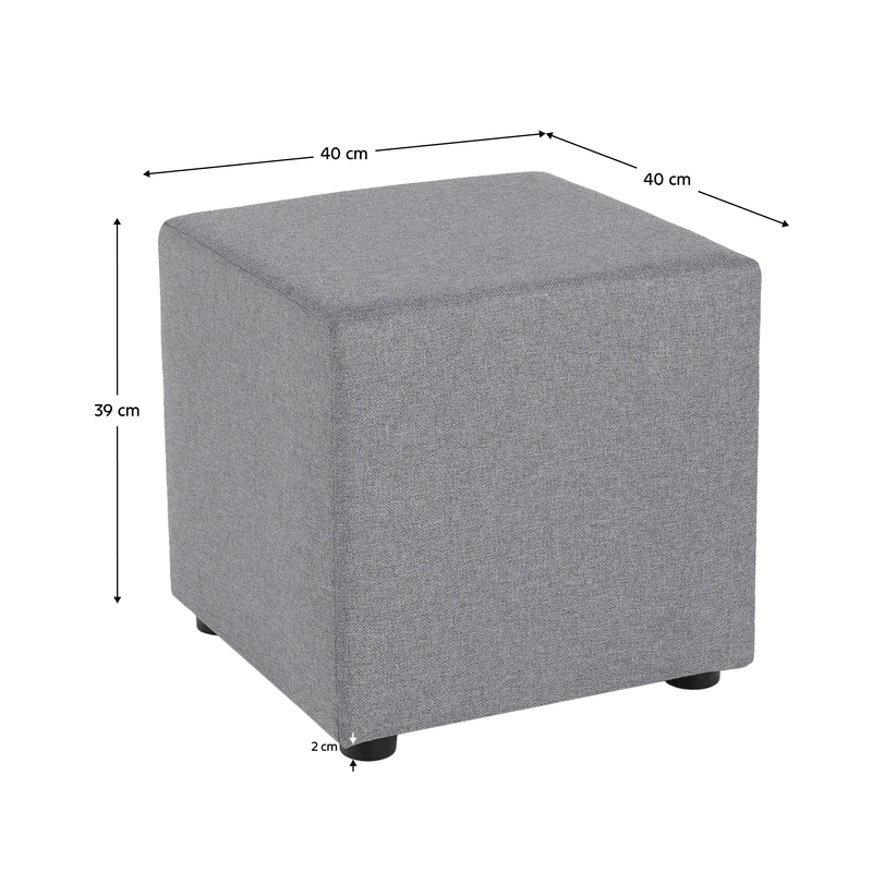Casa si Gradina - Mobilier - Scaune si fotolii - Tabureti - Taburet, tesatura Twist, gri, REGOR - Infinity.ro
