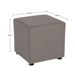 Casa si Gradina - Mobilier - Scaune si fotolii - Tabureti - Taburet, tesatura Twist, gri-bej Taupe, REGOR - Infinity.ro