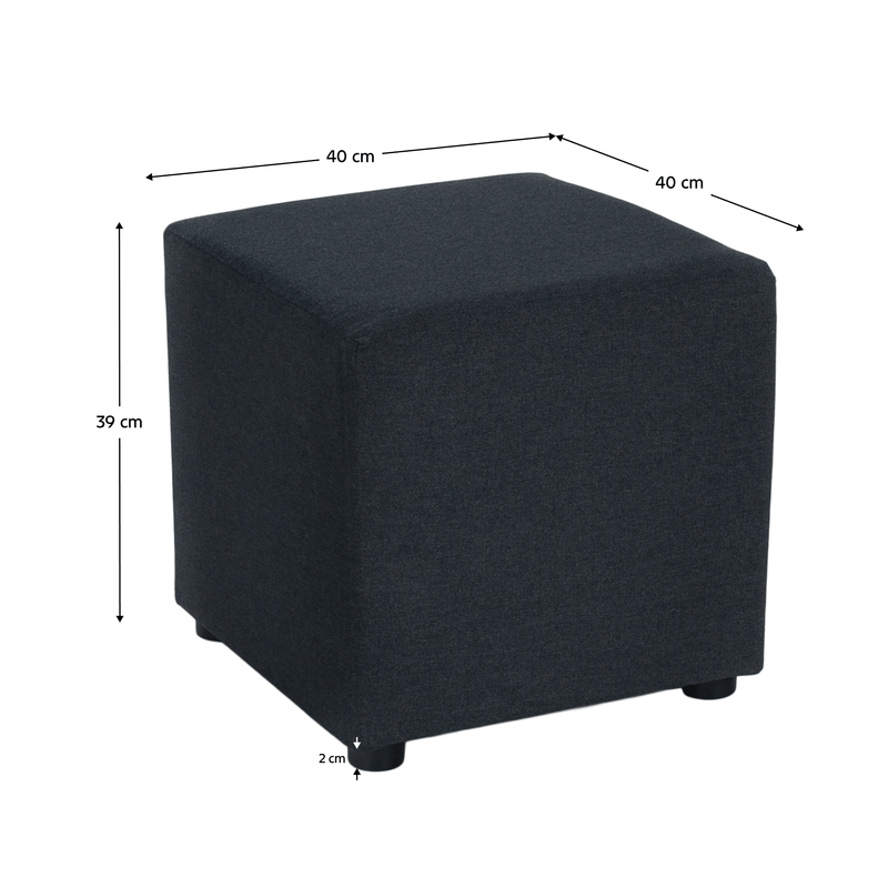 Casa si Gradina - Mobilier - Scaune si fotolii - Tabureti - Taburet, tesatura Twist, gri inchis, REGOR - Infinity.ro