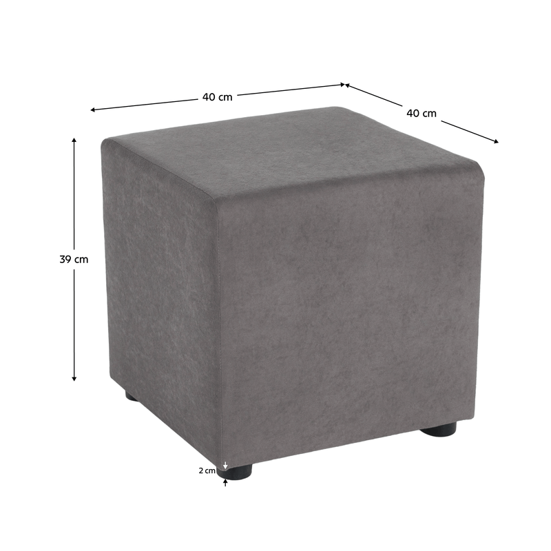 Casa si Gradina - Mobilier - Scaune si fotolii - Tabureti - Taburet, tesatura Alova, gri, REGOR - Infinity.ro