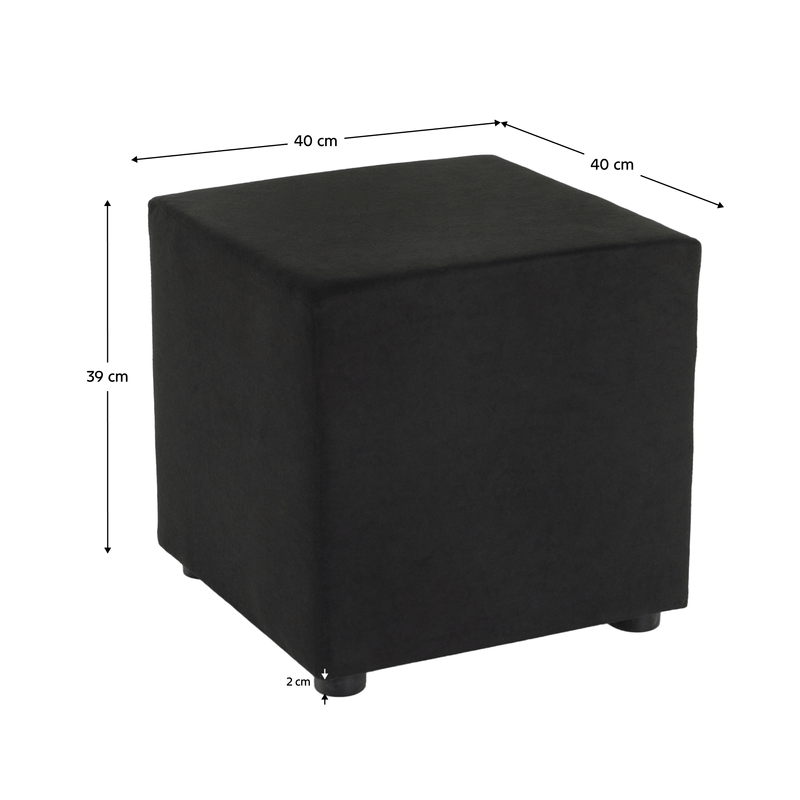 Casa si Gradina - Mobilier - Scaune si fotolii - Tabureti - Taburet, material Alova, negru, REGOR - Infinity.ro