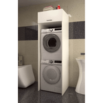 Casa si Gradina - Mobilier - Mobilier baie - Corpuri baie - Dulap deasupra masinii de spalat si uscator, alb, JERGI - Infinity.ro