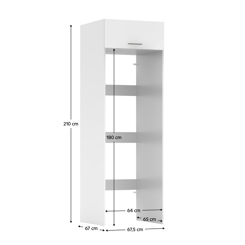Casa si Gradina - Mobilier - Mobilier baie - Corpuri baie - Dulap deasupra masinii de spalat si uscator, alb, JERGI - Infinity.ro