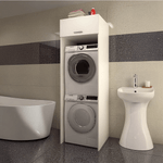 Casa si Gradina - Mobilier - Mobilier baie - Corpuri baie - Dulap deasupra masinii de spalat si uscator, alb, JERGI - Infinity.ro