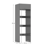 Casa si Gradina - Mobilier - Mobilier baie - Corpuri baie - Dulap deasupra masinii de spalat si uscator, grafit, JERGI - Infinity.ro