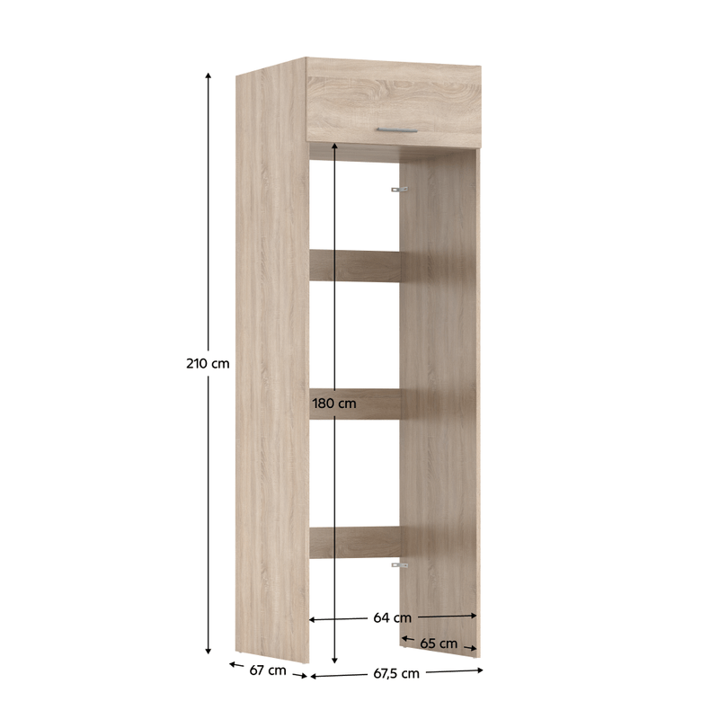 Casa si Gradina - Mobilier - Mobilier baie - Corpuri baie - Dulap deasupra masinii de spalat si uscator, stejar sonoma, JERGI - Infinity.ro