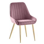 Casa si Gradina - Mobilier - Scaune si fotolii - Scaune - Scaun de dining, roz tesatura Velvet/gold crom-auriu, PERLIA - Infinity.ro