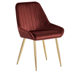 Casa si Gradina - Mobilier - Scaune si fotolii - Scaune - Scaun de dining, bordo tesatura Velvet/gold crom-auriu, PERLIA - Infinity.ro