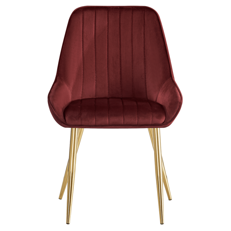 Casa si Gradina - Mobilier - Scaune si fotolii - Scaune - Scaun de dining, bordo tesatura Velvet/gold crom-auriu, PERLIA - Infinity.ro