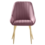 Casa si Gradina - Mobilier - Scaune si fotolii - Scaune - Scaun de dining, roz tesatura Velvet/gold crom-auriu, PERLIA - Infinity.ro