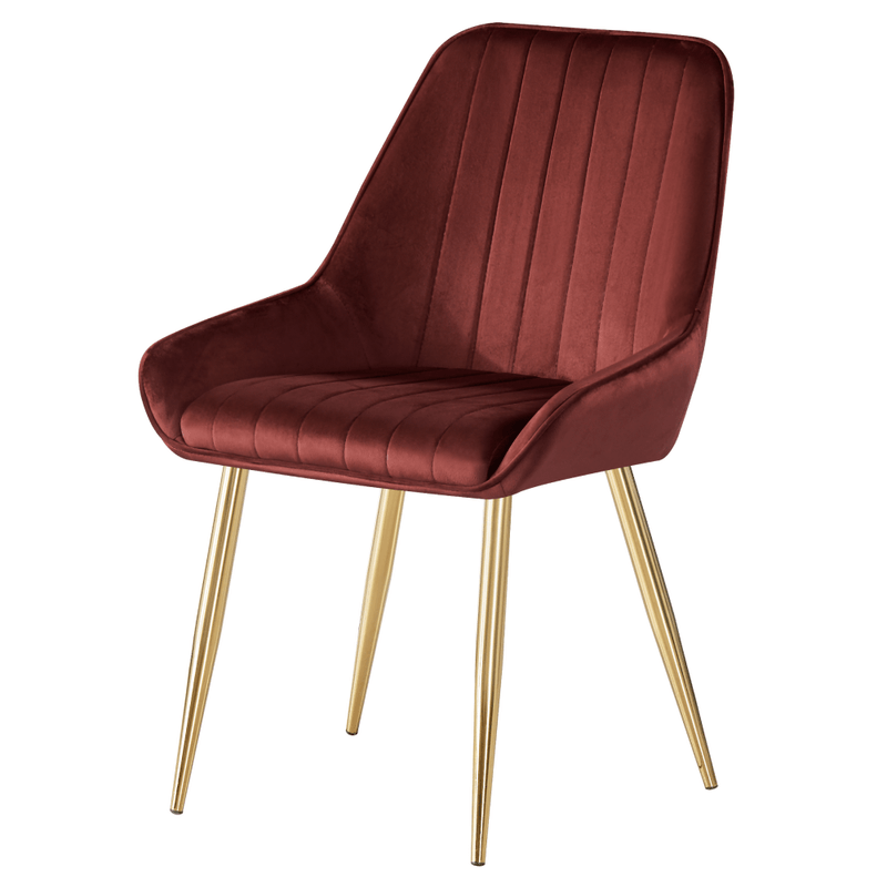 Casa si Gradina - Mobilier - Scaune si fotolii - Scaune - Scaun de dining, bordo tesatura Velvet/gold crom-auriu, PERLIA - Infinity.ro