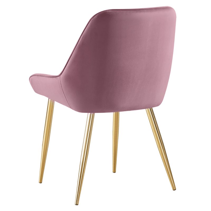 Casa si Gradina - Mobilier - Scaune si fotolii - Scaune - Scaun de dining, roz tesatura Velvet/gold crom-auriu, PERLIA - Infinity.ro
