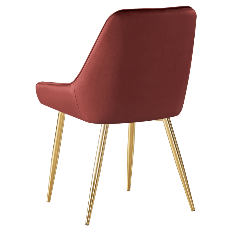 Casa si Gradina - Mobilier - Scaune si fotolii - Scaune - Scaun de dining, bordo tesatura Velvet/gold crom-auriu, PERLIA - Infinity.ro