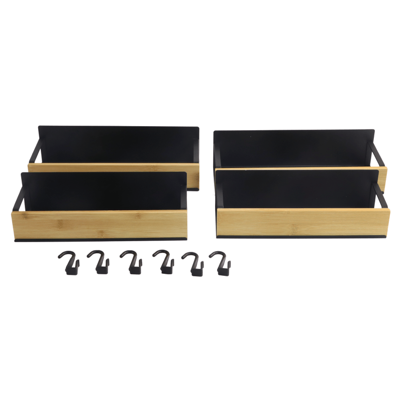 Casa si Gradina - Mobilier - Biblioteci si rafturi - Rafturi - Polite, 4 buc, maro/negru, ZOBER TYP 1 - Infinity.ro