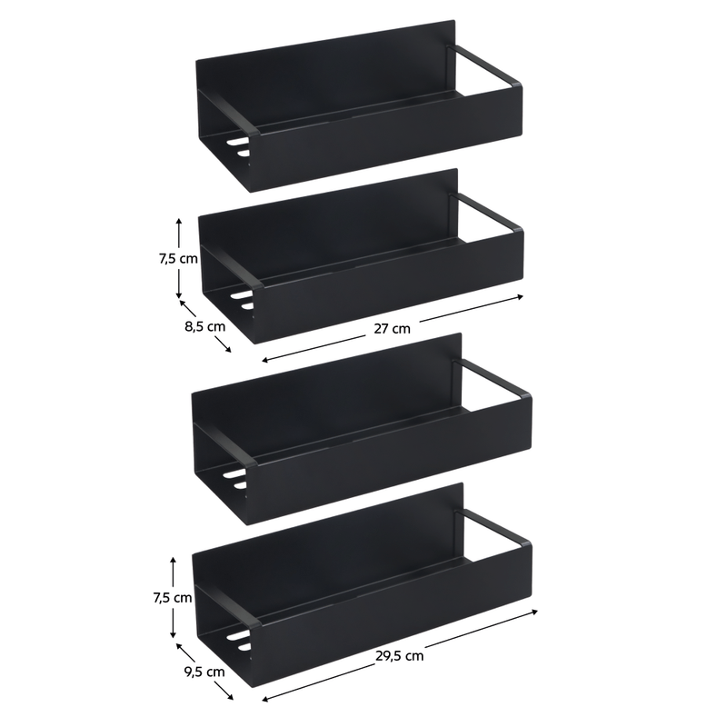 Casa si Gradina - Mobilier - Biblioteci si rafturi - Rafturi - Polite, 4 buc, negru, ZOBER TYP 2 - Infinity.ro