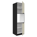 Casa si Gradina - Mobilier - Comode si corpuri - Corpuri bucatarie - Dulap inalt, pentru cuptor, casmir/negru, ARAKA 60 DP-210 2F - Infinity.ro