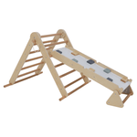 Jucarii, Copii si Bebe - Jucarii si jocuri - Jucarii de exterior - Spatii de joaca si accesorii - Montessori Triunghiul Pikler 3in1, natural/mix de culori, OPRIN - Infinity.ro