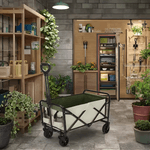 Casa si Gradina - Constructii - Depozitare, transport si protectie - Echipamente pentru transport si ridicat - Carucior de gradina, pliabil, bej/verde/negru, KARIL - Infinity.ro