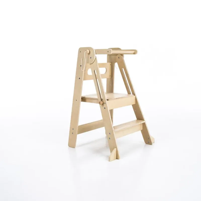 Casa si Gradina - Mobilier - Mobilier copii - Mobilier camera copiilor - Turnul de invatare pliabil Montessori, natural, URIAN - Infinity.ro