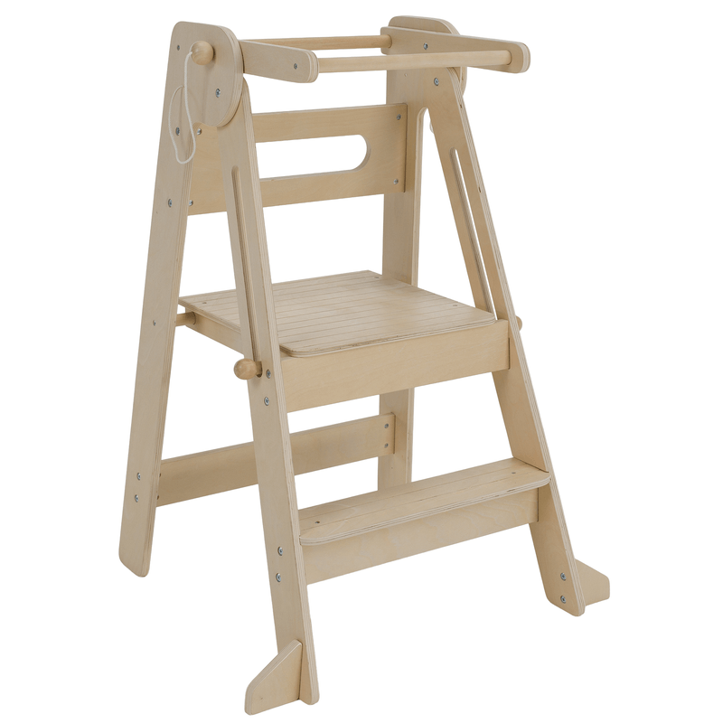 Casa si Gradina - Mobilier - Mobilier copii - Mobilier camera copiilor - Turnul de invatare pliabil Montessori, natural, URIAN - Infinity.ro