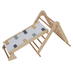 Jucarii, Copii si Bebe - Jucarii si jocuri - Jucarii de exterior - Spatii de joaca si accesorii - Montessori Triunghiul Pikler 3in1, natural/mix de culori, OPRIN - Infinity.ro