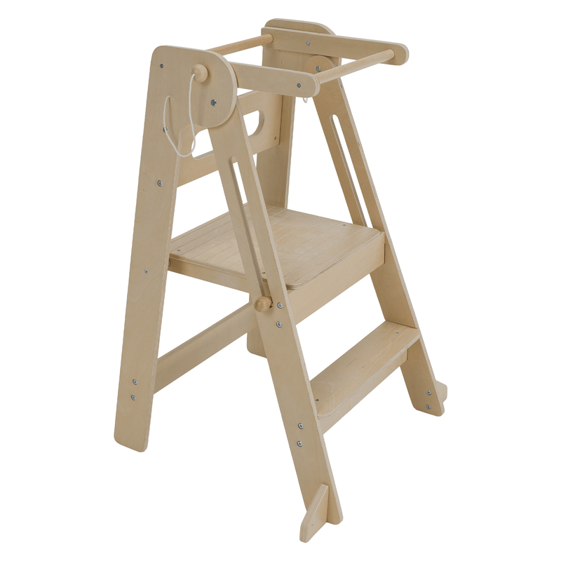 Casa si Gradina - Mobilier - Mobilier copii - Mobilier camera copiilor - Turnul de invatare pliabil Montessori, natural, URIAN - Infinity.ro