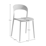 Casa si Gradina - Mobilier - Scaune si fotolii - Scaune - Scaun stivuibil, alb, RADANA NEW - Infinity.ro