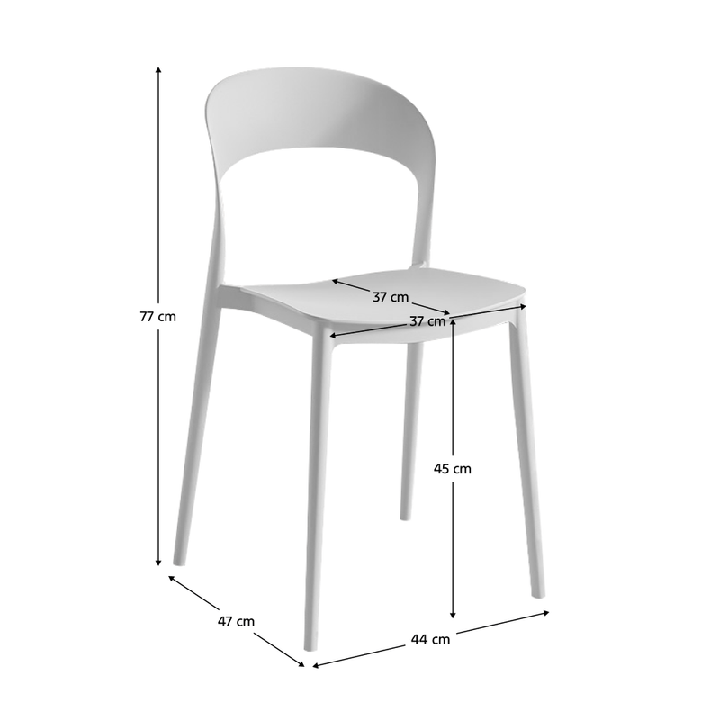 Casa si Gradina - Mobilier - Scaune si fotolii - Scaune - Scaun stivuibil, alb, RADANA NEW - Infinity.ro
