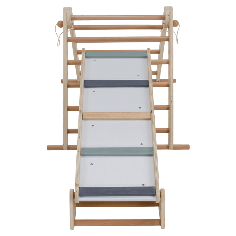 Jucarii, Copii si Bebe - Jucarii si jocuri - Jucarii de exterior - Spatii de joaca si accesorii - Montessori Triunghiul Pikler 3in1, natural/mix de culori, OPRIN - Infinity.ro