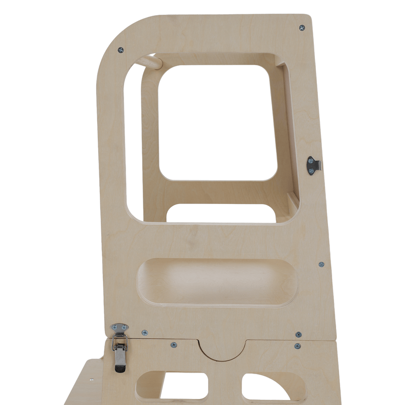 Casa si Gradina - Mobilier - Mobilier copii - Mobilier camera copiilor - Turnul de invatare Montessori 3in1 cu tabla, natural, MAGAN - Infinity.ro