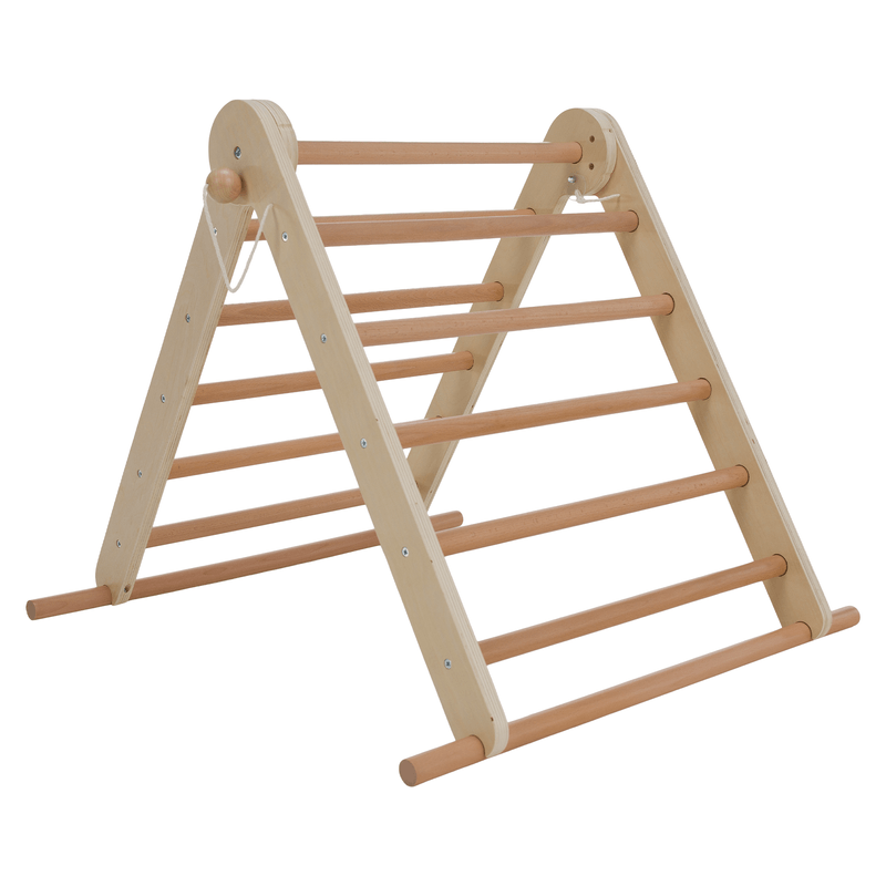 Jucarii, Copii si Bebe - Jucarii si jocuri - Jucarii de exterior - Spatii de joaca si accesorii - Montessori Triunghiul Pikler 3in1, natural/mix de culori, OPRIN - Infinity.ro
