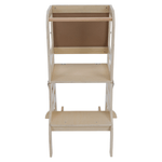 Casa si Gradina - Mobilier - Mobilier copii - Mobilier camera copiilor - Turnul de invatare Montessori 3in1 cu tabla, natural, MAGAN - Infinity.ro