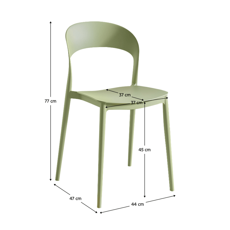 Casa si Gradina - Mobilier - Scaune si fotolii - Scaune - Scaun stivuibil, verde, RADANA NEW - Infinity.ro
