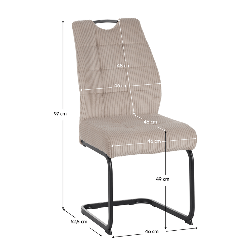 Casa si Gradina - Mobilier - Scaune si fotolii - Scaune - Scaun pentru sufragerie, maro-gri Taupe/neagra, KELMA - Infinity.ro
