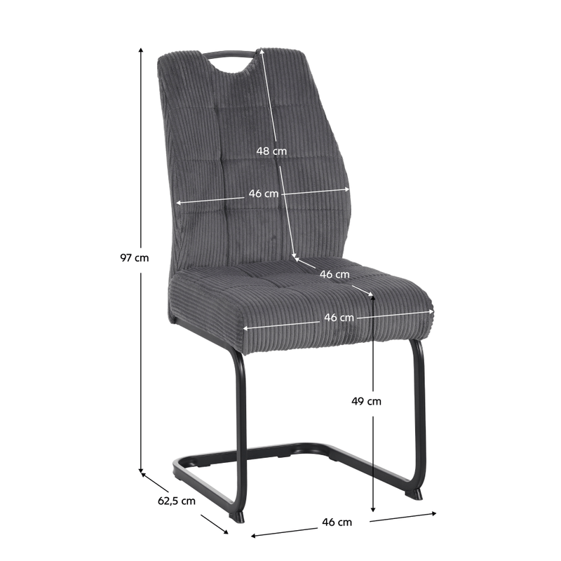 Casa si Gradina - Mobilier - Scaune si fotolii - Scaune - Scaun pentru sufragerie, gri/negru, KELMA - Infinity.ro