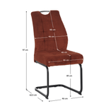 Casa si Gradina - Mobilier - Scaune si fotolii - Scaune - Scaun pentru sufragerie, teracota/negru, KELMA - Infinity.ro
