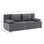 Casa si Gradina - Mobilier - Canapele si coltare - Canapele - Canapea extensibila, gri deschis, EUGI - Infinity.ro